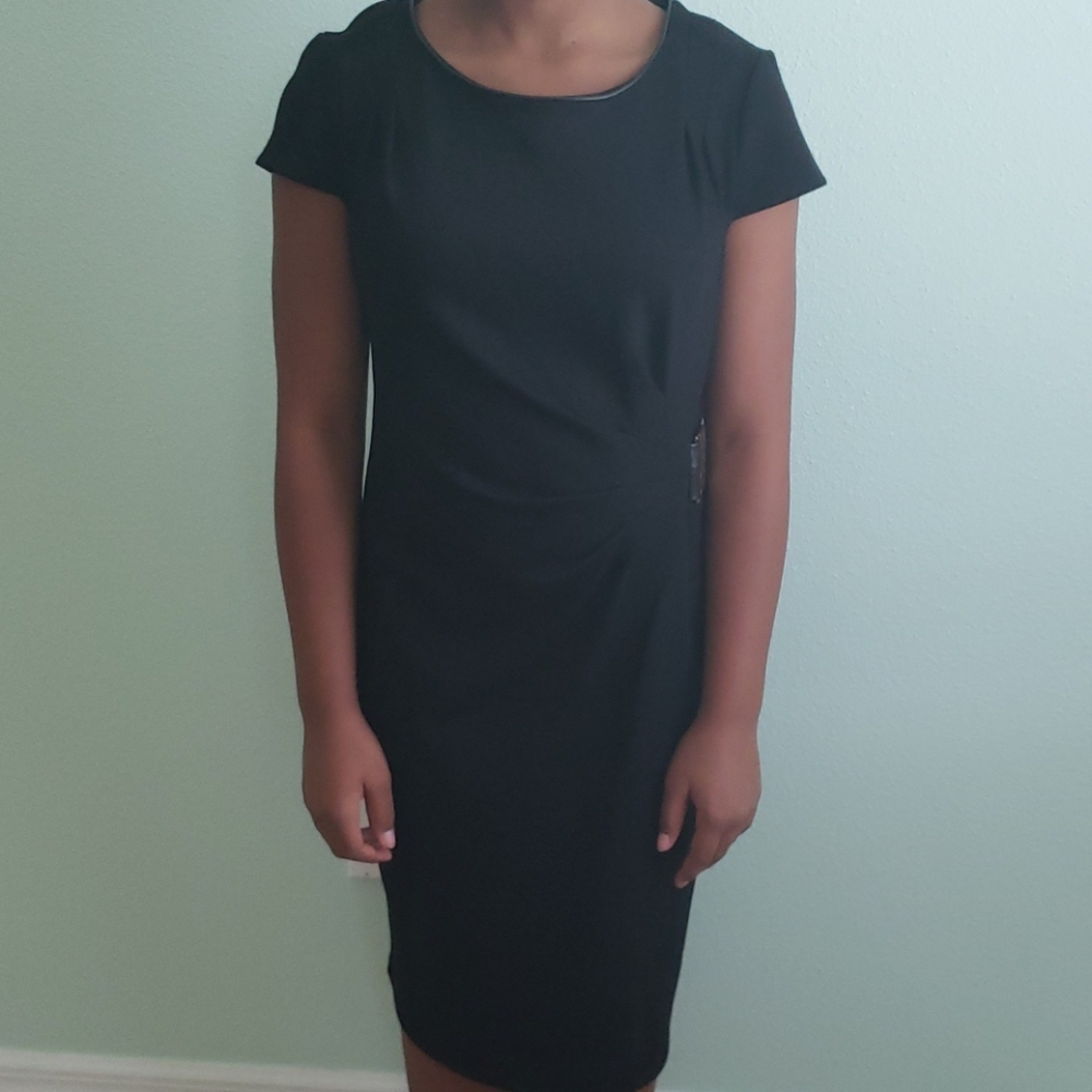 Black midi dress